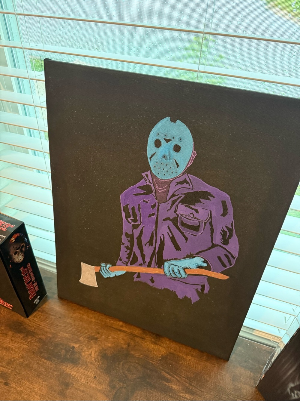 Jason Voorhees Pop Art Canvas - Purple Jacket Blue Mask